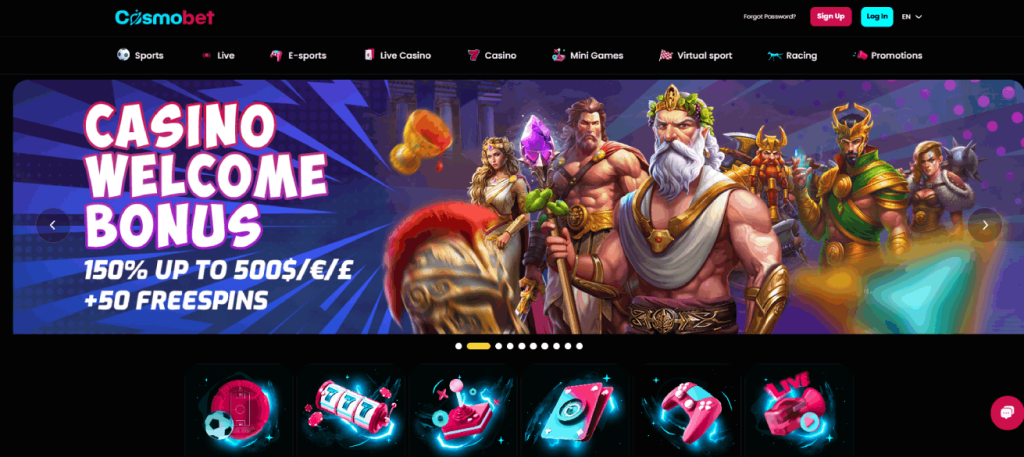 Cosmobet Casino screenshot