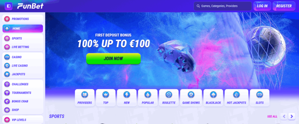 Funbet Casino screenshot